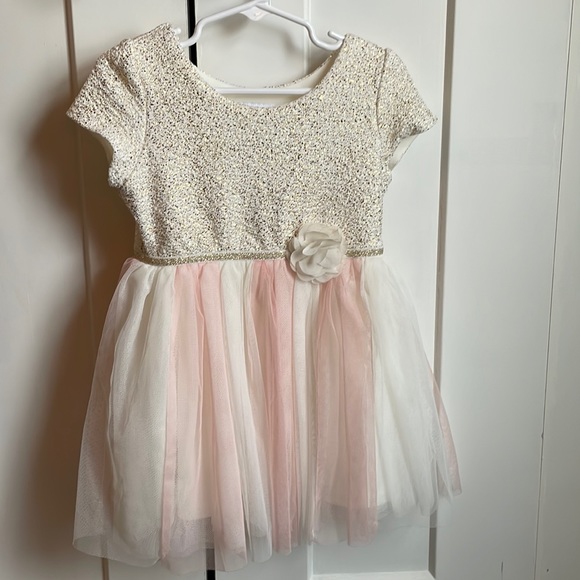 Beautiful gold, pink and ivory tulle dress